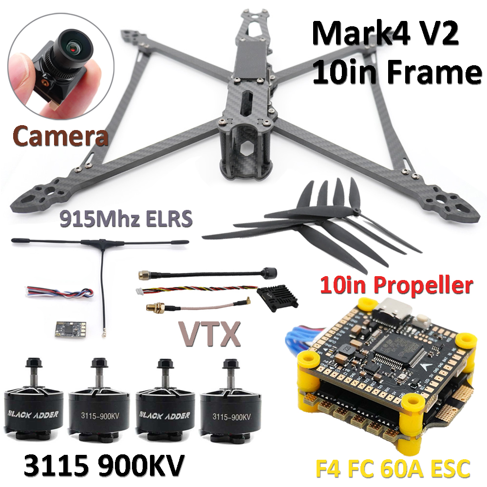 Drone Kit Beginner - Mark4 V2 10インチフレームコンボセット 3115 900KVブラシレスモーター F4