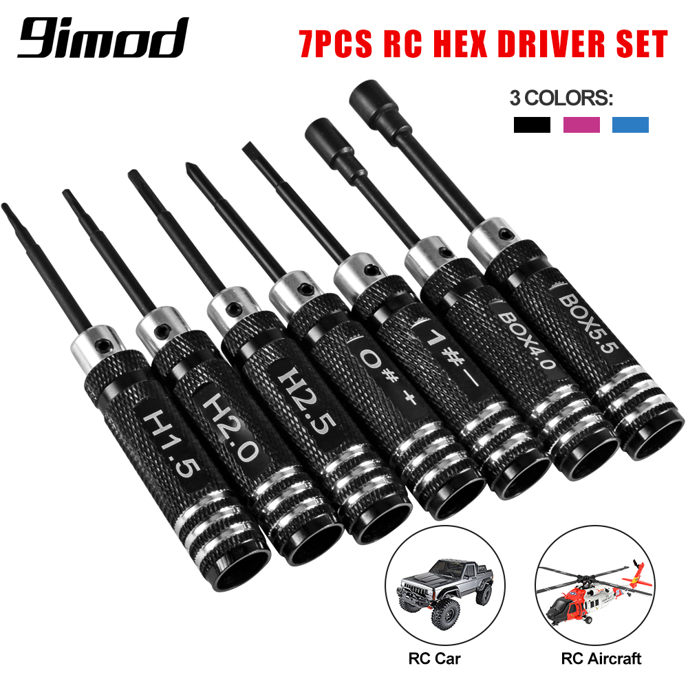 Drone Kit Beginner - 9IMOD RC 六角ドライバーセット金属ドライバーツール六角レンチセット RC 修復ツールキット RC
